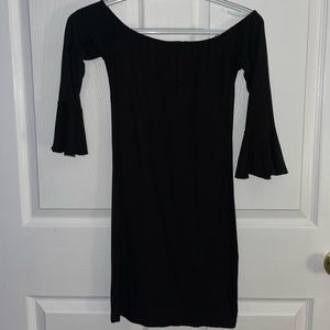Off the shoulder body con dress